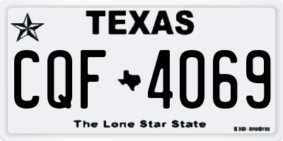 TX license plate CQF4069