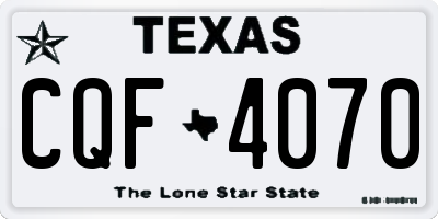 TX license plate CQF4070