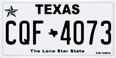 TX license plate CQF4073