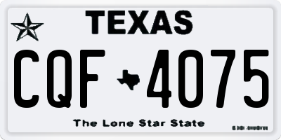 TX license plate CQF4075