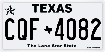 TX license plate CQF4082