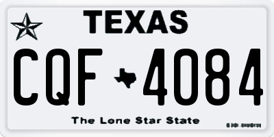 TX license plate CQF4084