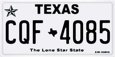 TX license plate CQF4085