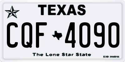 TX license plate CQF4090