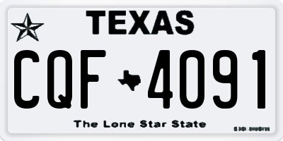 TX license plate CQF4091