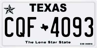 TX license plate CQF4093