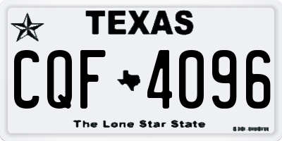TX license plate CQF4096