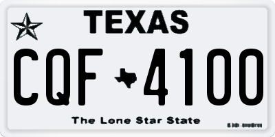 TX license plate CQF4100