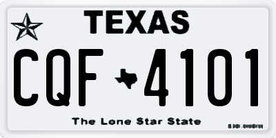 TX license plate CQF4101