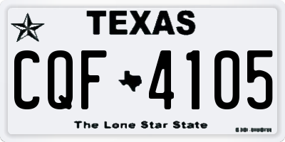 TX license plate CQF4105
