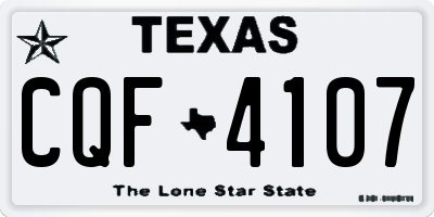 TX license plate CQF4107