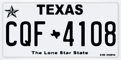 TX license plate CQF4108