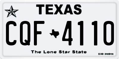 TX license plate CQF4110