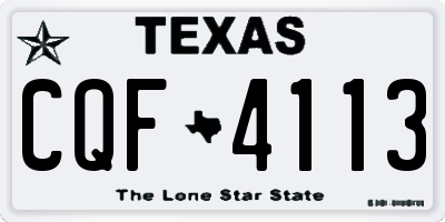 TX license plate CQF4113