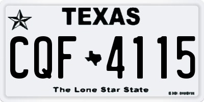 TX license plate CQF4115