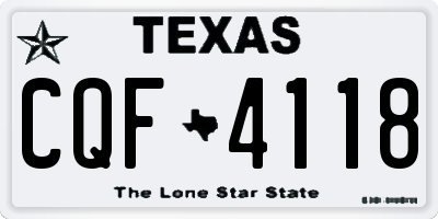 TX license plate CQF4118
