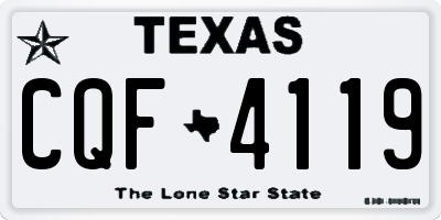 TX license plate CQF4119