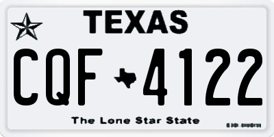TX license plate CQF4122