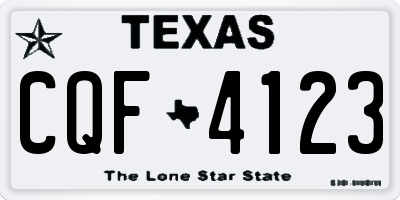 TX license plate CQF4123