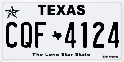 TX license plate CQF4124