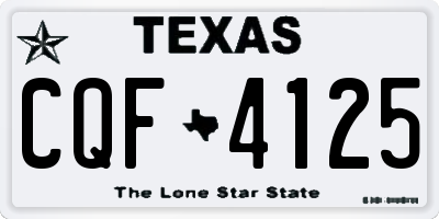 TX license plate CQF4125