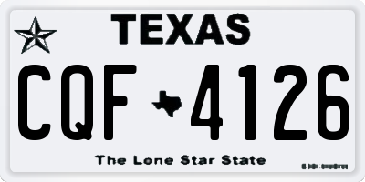 TX license plate CQF4126
