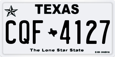 TX license plate CQF4127