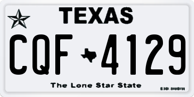 TX license plate CQF4129