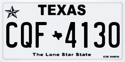 TX license plate CQF4130