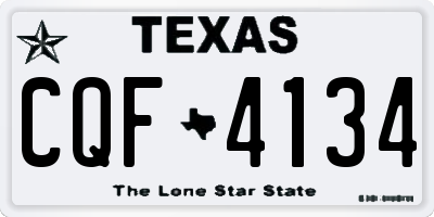 TX license plate CQF4134