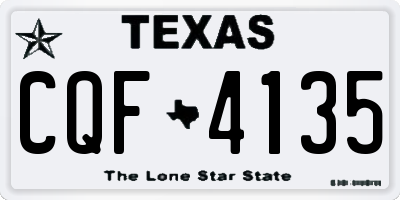 TX license plate CQF4135