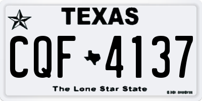 TX license plate CQF4137