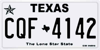 TX license plate CQF4142
