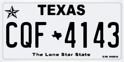 TX license plate CQF4143