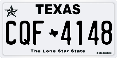 TX license plate CQF4148