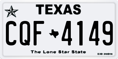 TX license plate CQF4149
