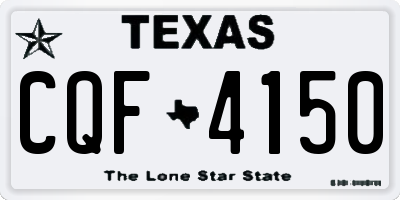 TX license plate CQF4150