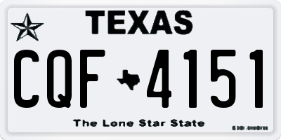 TX license plate CQF4151