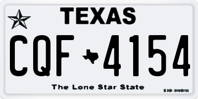 TX license plate CQF4154