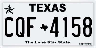 TX license plate CQF4158