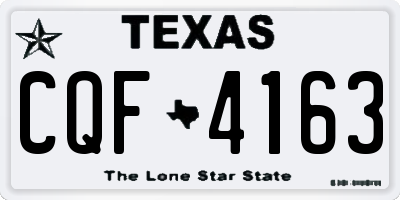 TX license plate CQF4163