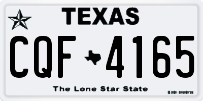 TX license plate CQF4165