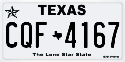 TX license plate CQF4167