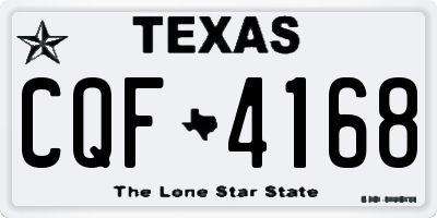 TX license plate CQF4168