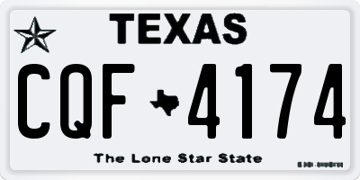 TX license plate CQF4174