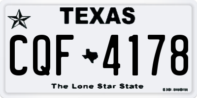 TX license plate CQF4178