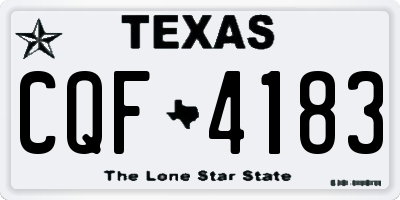 TX license plate CQF4183