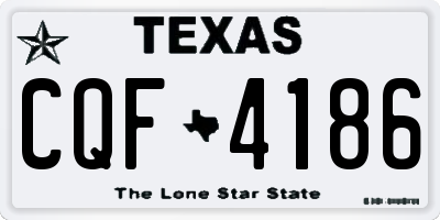 TX license plate CQF4186