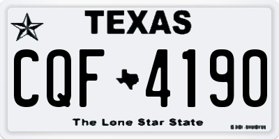 TX license plate CQF4190