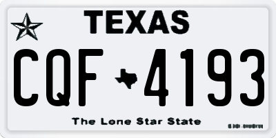 TX license plate CQF4193